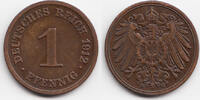 Kaiserreich 1 Pfennig großer Adler - Kupfer -