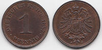 Kaiserreich 1 Pfennig kleiner Adler - Kupfer -