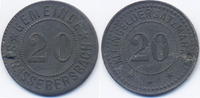 Hessen/Nassau 20 Pfennig Strassebersbach - Zink ohne Jahr (Funck 526.3a) Originalprägung -