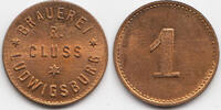 Württemberg - Ludwigsburg Wert 1 Brauerei R. Cluss Ludwigsburg (Menzel 19554.1) -