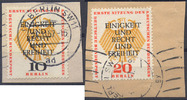 Berlin 10 und 20 Pfennig Erste Sitzung des 3. Deutschen Bundestages -