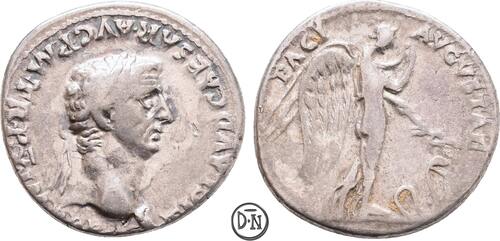 Claudius (41-54) Denar 50-51 n. Chr. Rom, Portrait / Pax-Nemesis, gutes Portrait, selten, ex Lanz, s