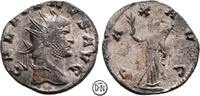 Gallienus (253-268) Antoninian Siscia, Pax mit Zweig und Szepter, fast vollständiger Silbersud, -