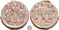 Romanos IV Diogenes (1068-1071) Bleisiegel Constantinopolis, kaiserliches Siegel, Christus zwischen Romanos und Eudokia, -