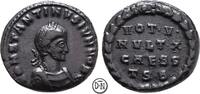 Constantinus II Caesar (317-337) Follis Thessalonica, 2. Offizin, Legende im Lorbeerkranz, selten, -