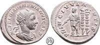 Diadumenian Caesar (217-218) Antoninian 217 n. Chr. Rom, Büste / Prinz mit Standarte und Szepter, äußerst selten, ex NAC, fvz/vz