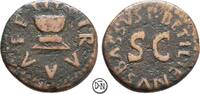 Augustus (27 v.-14 n. Chr.) Quadrans Roma, Münzmeister Münzmeister P. Betilienus Bassus, S C / Altar, nicht häufig, -