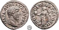 Lucius Verus (161-169) Denar Roma, Kopf / Providentia, ausgezeichnetes Portrait, sehr hübsches Exemplar, -