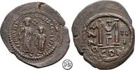 Heraclius (610-641) Follis (40 Nummi) Constantinopolis, Heraclius & Heraclius Const. / Wertzeichen, seltene Variante, -