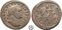 Severus II Caesar (305-306) Follis Alexandria, Kopf / PERPETVITAS AVGG, Roma auf Thron, sehr selten, feine Qualität -