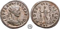 Carus (282-283) Antoninian Siscia, Büste / Fides mit zwei Feldzeichen, ausgezeichnetes Portrait, Silbersud, -