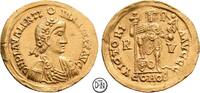 Westgoten (unbekannter König) Solidus ca. 439-455 n. Chr. frühe Prägung der Westgoten in Gallien, mi