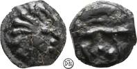 Senones (Gallia Celtica) Potin Typ Indianerkopf, Kopf / Eber, -