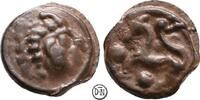 Senones (Gallia Celtica) Potin Typ Indianerkopf, Kopf / Pferd, -