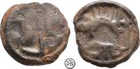 Lingones (Gallia Celtica) Potin Typ Januskopf, Doppelkopf / Eber, -
