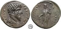 Lucius Verus (161-169) Lokalbronze Antiochia (Pisidia), Büste / Genius, starkes Portrait, sehr seltene Variante, -
