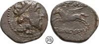 Seleukos II Kallinikos (246-225) Bronze Hilfsmünzstätte, bärtige Königsbüste / Pegasos, selten, -