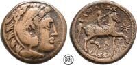 Bronze ca. 305-297 v. Chr. Kassander (316/306-297) Pella, Herakleskopf / Reiter, recht attraktives, komplettes Exemplar, ss