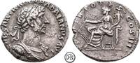 Hadrian (117-138) Denar Antiochia, Büste / Fortuna auf Thron, selten, -