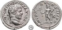 Caracalla (198/211-217) Denar Roma, Kopf / Hercules mit Zweig, Keule und Löwenfell, sehr feine Details, -