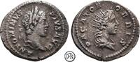 Caracalla (198/211-217) Denar Roma, Kopf / PACATOR ORBIS, Büste des Sol, sehr selten, -
