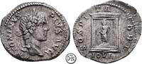 Caracalla (198/211-217) Denar Roma, Kopf / IOVI SOSPITATORI, Tempelbau mit Statue, sehr selten, -