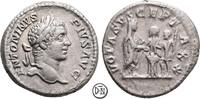 Caracalla (198/211-217) Denar Roma, Kopf / VOTA SVSCEPTA XX, Opferszene zur Decennalienfeier, sehr selten, -