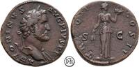 Antoninus Pius (138-161) Sesterz Roma, Büste / Bonus Eventus, äußerst seltene Büstenvariante, sehr attraktiv, -