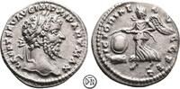 Septimius Severus (193-211) Denar Laodicea, Büste / Victoria mit offenem Kranz, gutes Portrait, -