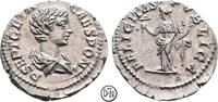 Geta Caesar (198-209) Denar Roma, Büste / Felicitas mit Caduceus und Füllhorn, sehr gutes Portrait, -