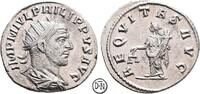 Philippus I Arabs (244-249) Antoninian Antiochia, Büste / Aequitas mit Waage und Füllhorn, herrliches Portrait, -
