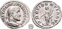 Maximinus I Thrax (235-238) Denar Roma, Büste / Providentia mit Stab und Füllhorn, ausgezeichnetes Portrait, -