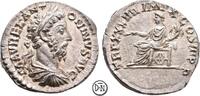 Marcus Aurelius (161-180) Denar Roma, Büste / Fortuna auf Thron, scharf ausgeprägtes Portrait, Prachterhaltung, -