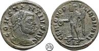Constantius I Chlorus (305-306) 1/4 Follis Siscia, Kopf / Genius des römischen Volkes, nicht häufiges Kleinnominal, -