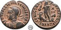 Licinius II Caesar (317-324) Follis Antiochia, Büste / Jupiter und Adler, schöne Sandpatina, -