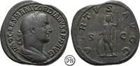 Gordianus I Africanus (238) Sesterz 238 n. Chr. Roma, Büste / Virtus mit Lanze und Schild, noch gute