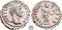 Marcus Aurelius Caesar (139-161) Denarius 159-160 n. Chr. Roma, Kopf / Minerva, Prachtexemplar mit l