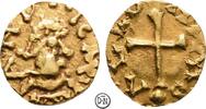 Reich der Merowinger: Andecavis (Angers) Triens (Tremissis) ca. 585-675 n. Chr. Münzmeister Allon, B