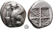 Chios (Insel vor Ionien) Drachme ca. 410-380 v. Chr. Sphinx vor Amphora / Quadratum Incusum, hübsche