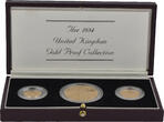 GROSSBRITANNIEN / IRLAND Set von 5 Pounds, 1 Sovereign und 1/2 Sovereign 1984, London. Auflage: 8.000 Exemplare. Elizabeth II, 1952-2022. Polierte Platte im Originaletui mit Zertifikat