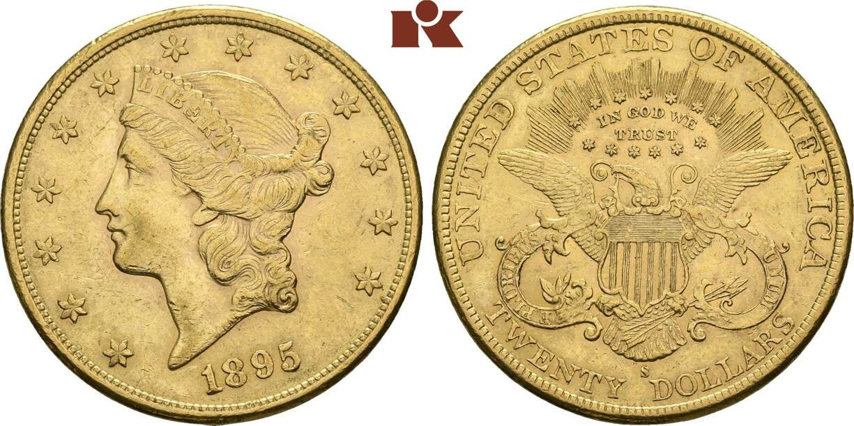 VEREINIGTE STAATEN VON AMERIKA / USA 20 Dollars 1895 ...