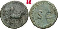 MÜNZEN DER RÖMISCHEN KAISERZEIT Æ-Sesterz, Domitianus, 81-96 für Diva Julia Titi.