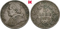 ITALIEN 5 Lire Pius IX., 1846-1878. -