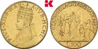 ITALIEN 100 Lire Auflage: 4.000 Exemplare Pius XII., 1939-1958. -