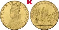 ITALIEN 100 Lire Auflage: 4.000 Exemplare Pius XII., 1939-1958. -