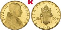 ITALIEN 100 Lire Auflage: 3.000 Exemplare Pius XII., 1939-1958. -