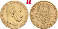 PREUSSEN 10 Mark 1876 C. Seltener Jahrgang. Wilhelm I., 1861-1888. Sehr schön