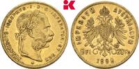 KAISERREICH ÖSTERREICH 8 Gulden (20 Franken) 1890. Franz Joseph I., 1848-1916. Vorzüglich +