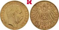 SACHSEN 10 Mark 1900. Albert, 1873-1902. Vorzüglich +