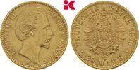 BAYERN 20 Mark 1876. Ludwig II., 1864-1886. Fast vorzüglich